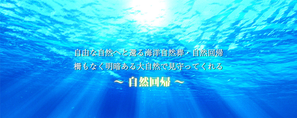 自然でありたい。新たな生命の息吹。海洋散骨のお手伝い。